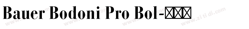 Bauer Bodoni Pro Bol字体转换